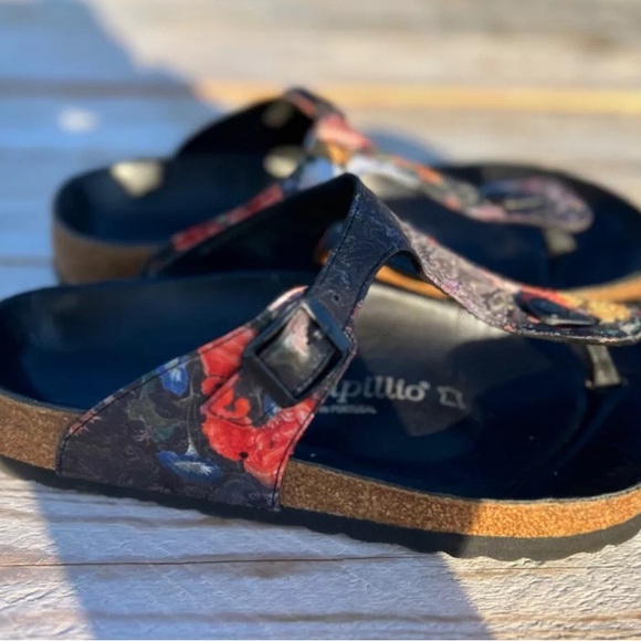 Birkenstock Women's Papillio Gizeh Lux Textile Floral Shoes Sandals EU 4… - Picture 3 of 7